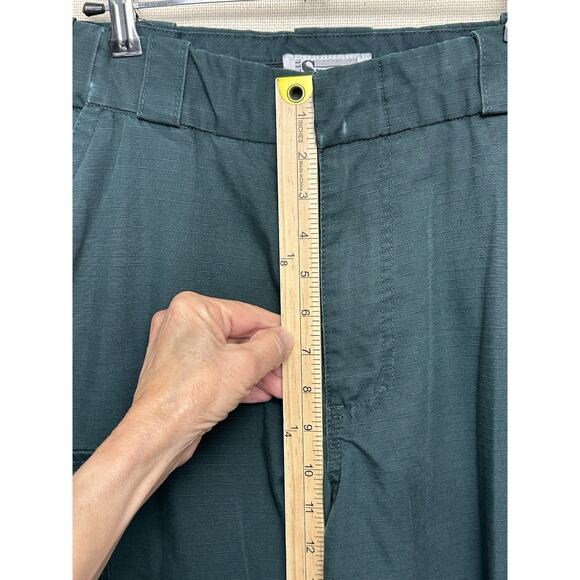 Service Pants Mens Sz 32 Green Cargo Tactical Performance Stretch Elastic Waist - Picture 10 of 16